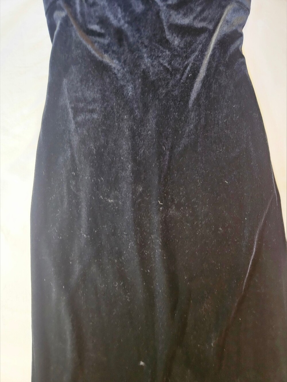Steppin Out Womens Black Velvet Feel Thin Cross Strap Maxi Dress Size Medium - Picture 4 of 14
